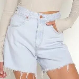 Wrangler Light-wash, high waisted jean shorts